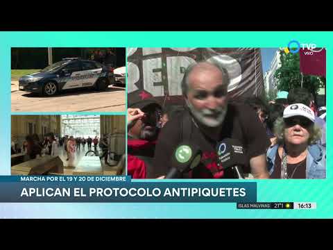 Comienza la marcha a Plaza de Mayo con fuerte operativo policial