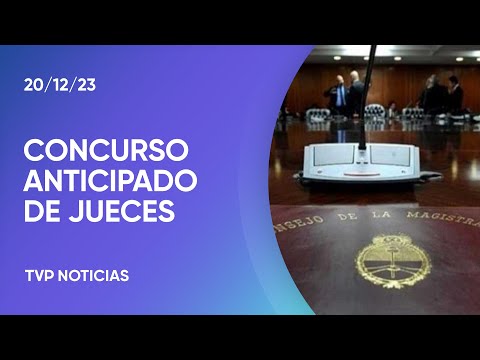 El Consejo de la Magistratura aprobÃ³ los concursos anticipados