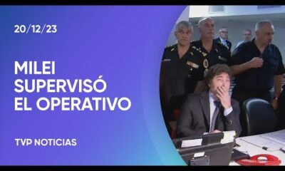 El Presidente supervisÃ³ el operativo de seguridad por la marcha desde el Departamento de PolicÃ­a