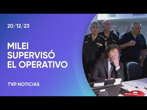El Presidente supervisÃ³ el operativo de seguridad por la marcha desde el Departamento de PolicÃ­a