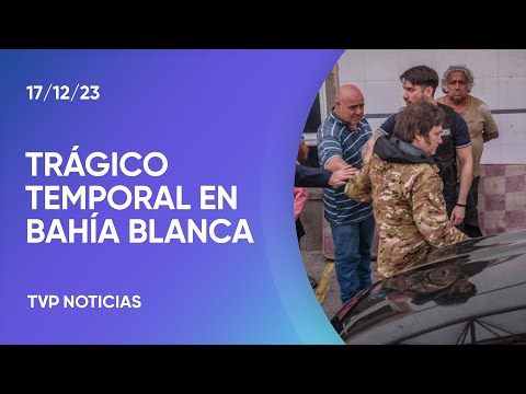 Milei recorriÃ³ BahÃ­a Blanca junto a varios ministros