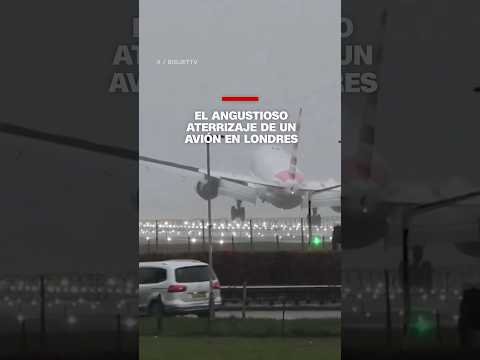 Mira cómo un avión intenta aterrizar en medio de una feroz tormenta en Londres 🛬⛈️ Mira cómo un avión intenta aterrizar en medio de una feroz tormenta en Londres 🛬⛈️