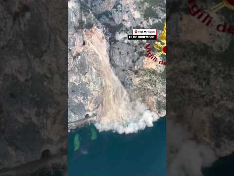 Video registra gran deslizamiento de tierra en Italia