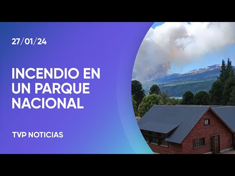 Combaten un enorme incendio forestal en Los Alerces