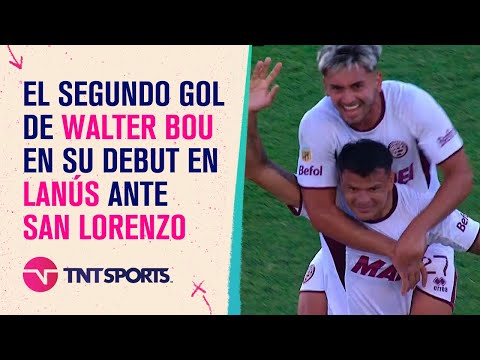 Doblete de Walter #Bou en su debut en #Lanús ante #SanLorenzo Doblete de Walter #Bou en su debut en #Lanús ante #SanLorenzo