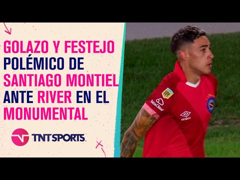 Golazo y festejo polémico de Santiago #Montiel ante #River para #ArgentinosJuniors Golazo y festejo polémico de Santiago #Montiel ante #River para #ArgentinosJuniors