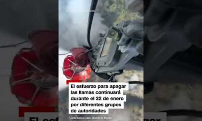 Helicópteros intentan apagar incendios en los cerros de Bogotá