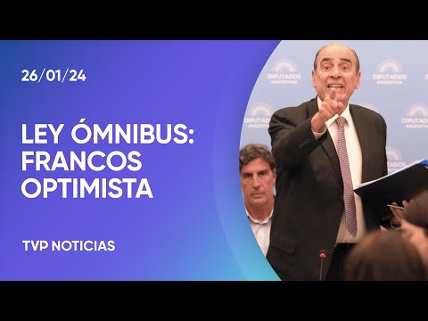 Ley Ãmnibus: Francos asegura que se aprobarÃ¡ y la oposiciÃ³n denuncia “manejos espurios”