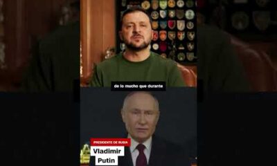 Los discursos de año nuevo de Putin y Zelensky