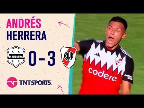 Andrés Herrera y el gol para el 3 a 0 de River ante Riestra Andrés Herrera y el gol para el 3 a 0 de River ante Riestra