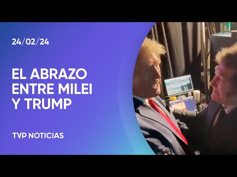 El abrazo de Milei con Trump