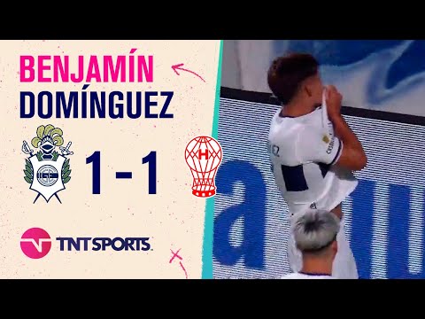 El gol de Benjamín Domínguez para el 1 a 1 entre Gimnasia y Huracán