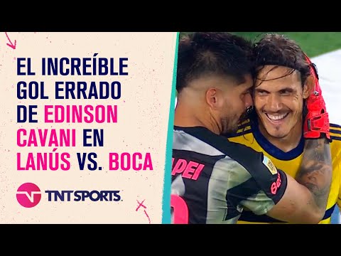 El increíble gol que se perdió Cavani en la derrota de Boca ante Lanús El increíble gol que se perdió Cavani en la derrota de Boca ante Lanús