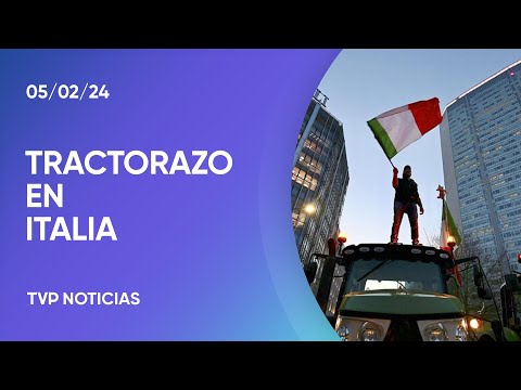 Italia: tractorazo de productores agropecuarios