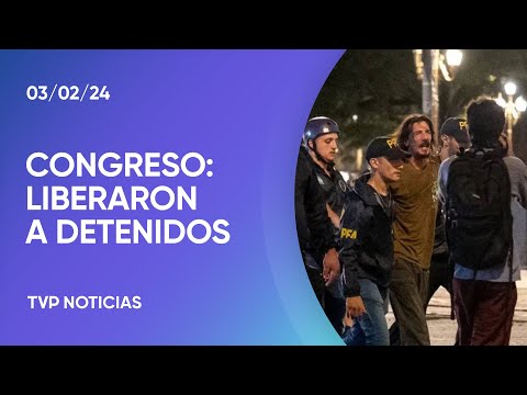 Liberaron a todos los detenidos frente al Congreso Liberaron a todos los detenidos frente al Congreso