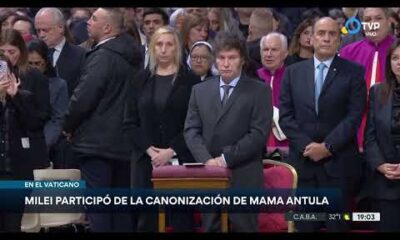 Milei participÃ³ de la canonizaciÃ³n de Mama Antula