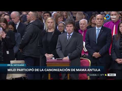 Milei participÃ³ de la canonizaciÃ³n de Mama Antula