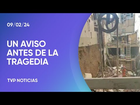 Uno de los muertos por el derrumbe en Caballito llegÃ³ advertir una fisura en la edificaciÃ³n