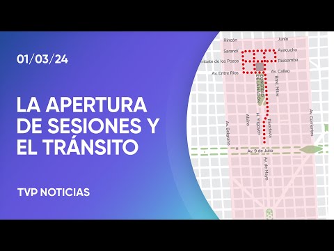 Apertura de sesiones de Milei: horarios, cortes de trÃ¡nsito y cÃ³mo serÃ¡ la circulaciÃ³n