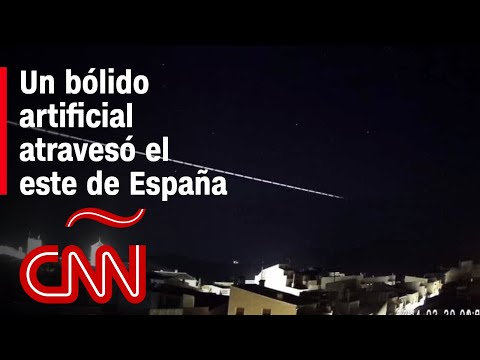 Bólido artificial recorrió el cielo del este deEspaña durante la noche