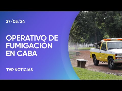 Dengue: operativo de fumigaciÃ³n en parques y plazas