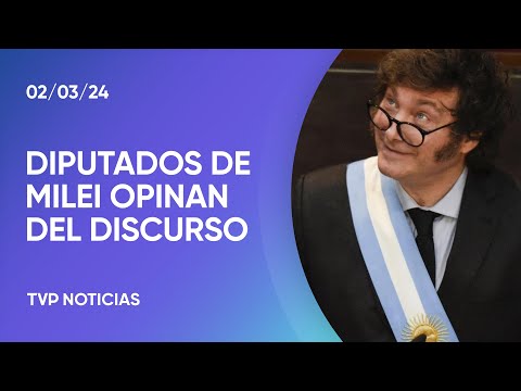 Diputados oficialistas ponderaron el discurso de Milei en el Congreso