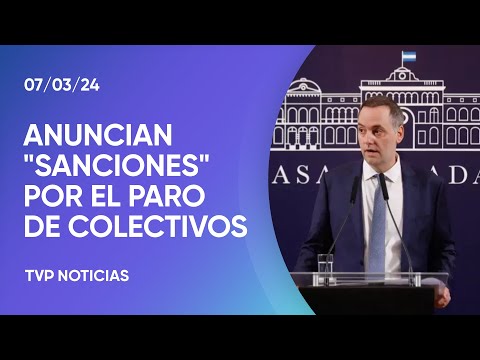 El Gobierno sancionarÃ¡ a las empresas de colectivos que no presten servicio por el paro de choferes
