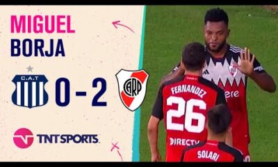 El gol de Miguel #Borja para que #River aumente su ventaja ante #Talleres