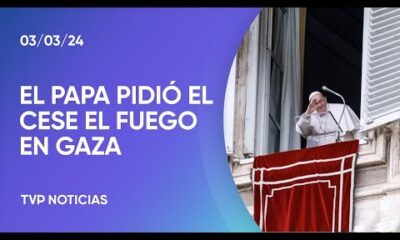 El Papa pidiÃ³ el cese el fuego “inmediato” en Gaza: “Basta, por favor”