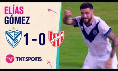 Elías Gómez ganó de cabeza en el área rival y anotó el gol de #Velez para que le gane a #Instituto