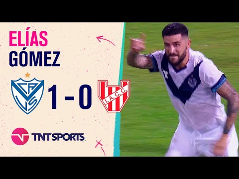 Elías Gómez ganó de cabeza en el área rival y anotó el gol de #Velez para que le gane a #Instituto