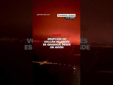 Este pasajero grabó la erupción de volcán en #Islandia desde un avión Este pasajero grabó la erupción de volcán en #Islandia desde un avión