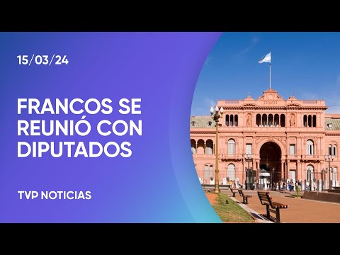 Francos se reunió con diputados en Casa Rosada Francos se reunió con diputados en Casa Rosada