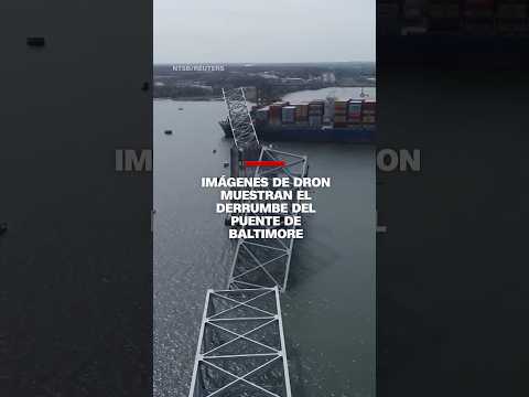 Imágenes de dron muestran el derrumbe del puente de #Baltimore