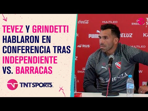 La conferencia de #Tevez y Grindretti tras el empate de #Independiente vs. #BarracasCentral