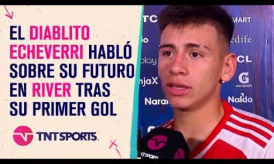 La frase del Diablito Echeverri sobre su futuro en #River tras convertir su primer gol