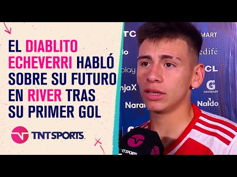 La frase del Diablito Echeverri sobre su futuro en #River tras convertir su primer gol