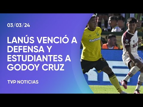 LanÃºs goleÃ³ a Defensa y Justicia y el lÃ­der Godoy Cruz perdiÃ³ ante Estudiantes