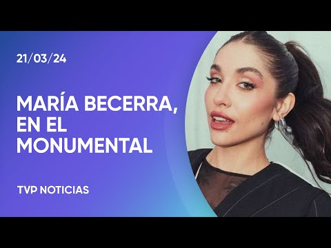 MarÃa Becerra se presenta en River MarÃa Becerra se presenta en River