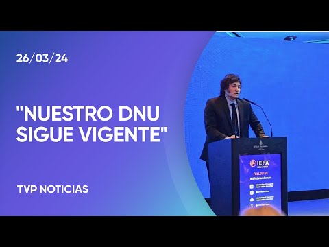 Milei hablÃ³ ante empresarios en el Foro Internacional de las AmÃ©ricas