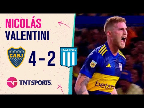Nicolás Valentini, de cabeza, estira la ventaja para #Boca ante #Racing