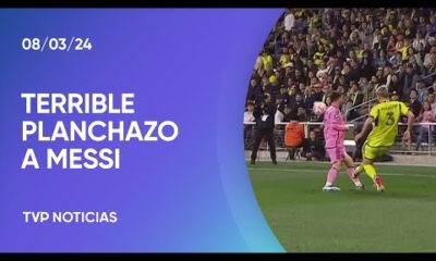 Planchazo a Messi en el partido con Nashville