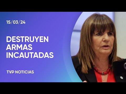 San MartÃ­n: destrucciÃ³n de armas incautadas en operativos en Rosario