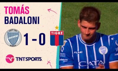 Tomás #Badaloni metió un cabezazo para que #GodoyCruz se ponga arriba en el marcador ante #Tigre