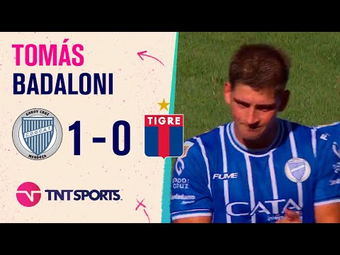 Tomás #Badaloni metió un cabezazo para que #GodoyCruz se ponga arriba en el marcador ante #Tigre