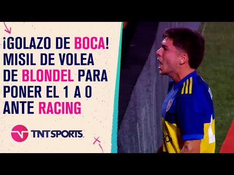 Volea de Lucas #Blondel para poner arriba a #Boca en el marcador ante #Racing