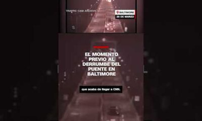 Cámara muestra momentos previos al derrumbe del puente de #Baltimore