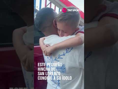 La EMOCIÓN de este pequeño hincha de #sanlorenzo tras conocer a su ídolo, el Perrito Barrios