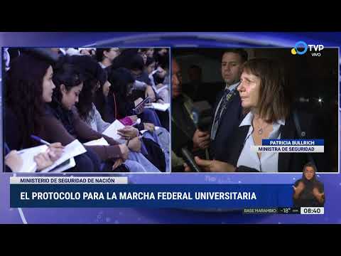 Marcha universitaria: Patricia Bullrich adelantó activarán el protocolo antipiquetes