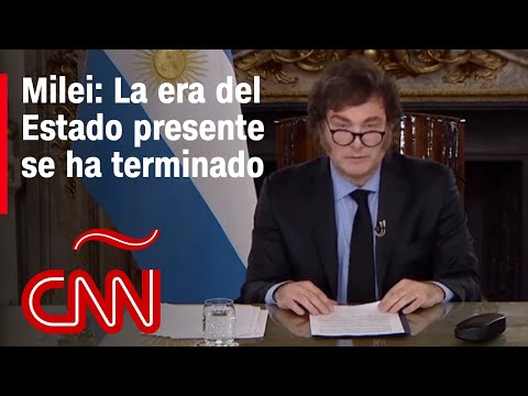 Milei celebra el superávit financiero que alcanzó Argentina en cadena nacional